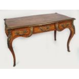 19TH-CENTURY ORMOLU MOUNTED LOUIS XV BUREAU PLAT