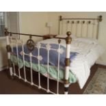 VICTORIAN METAL & BRASS BED