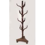 REGENCY MAHOGANY HAT & COAT TREE