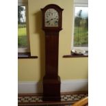 EDWARDIAN MAHOGANY CASED GRANDAUGHTER CLOCK