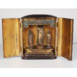 19TH-CENTURY LACQUERED & PARCEL-GILT ALTAR PIECE