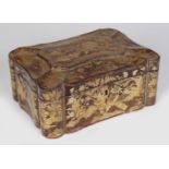 LATE 18TH-CENTURY CHINESE LACQUERED TEA CADDY