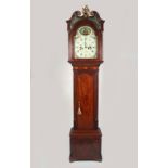 GEORGE III MAHOGANY & INLAID LONGCASE CLOCK