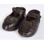 PAIR 19TH-CENTURY MOULDED CHILD SHOES