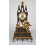 19TH-CENTURY BRONZE & ORMOLU CATHEDRAL CLOCK