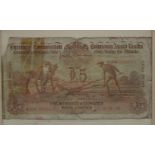 IRISH CURRENCY: PLOUGHMAN'S FIVE POUND NOTE