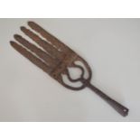 18TH-CENTURY IRON EEL FORK