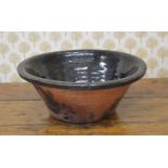 IRISH GLAZED POTTERY DAIRY BOWL