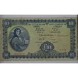 IRISH CURRENCY: LADY LAVERY 10 POUND NOTE