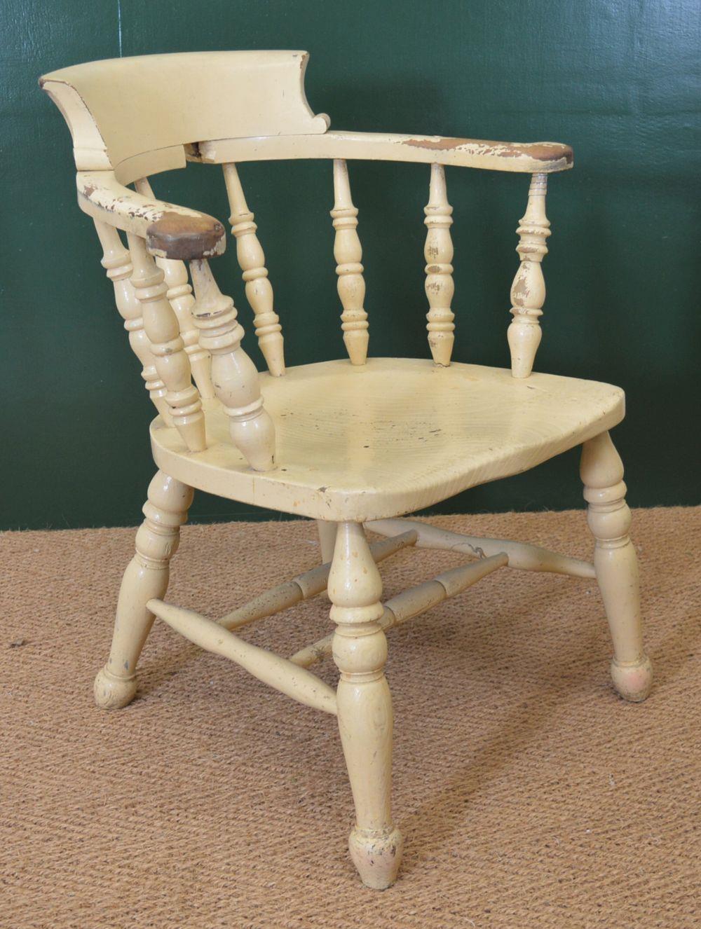 19TH-CENTURY ELM SMOKER'S CHAIR - Image 2 of 3