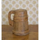 LARGE 19TH-CENTURY PINE AND ASH DRINKING VESSEL