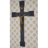 19TH-CENTURY OAK ARTS AND CRAFTS CRUCIFIX