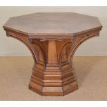 GOTHIC PITCH PINE CENTRE TABLE