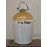 GLAZED POTTERY WHISKEY JAR