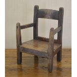 18TH-CENTURY IRISH VERNACULAR ASH CHILD'S CHAIR