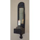 IRISH VERNACULAR PINE WALL-MOUNTED CANDLE HOLDER