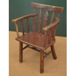 19TH-CENTURY COUNTY MEATH ASH HEDGE CHAIR