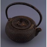 MINIATURE CAST IRON CHINESE QING TEAPOT