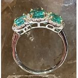 2.82 CT. COLOMBIAN EMERALD & DIAMOND RING