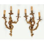 PAIR LOUIS XV STYLE ORMOLU SCONCES