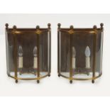 PAIR EDWARDIAN WALL MOUNTED LANTERNS