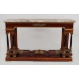 FRENCH EMPIRE STYLE PARCEL-GILT CONSOLE