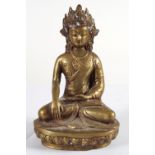 TIBETO-CHINESE BRONZE BUDDHA