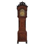 19TH-CENTURY WALNUT & MARQUETRY LONG CASE CLOCK