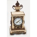 19TH-CENTURY ORMOLU & MARBLE MANTLE CLOCK