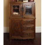 CHINESE PROFUSELY CARVED WOOD CABINET