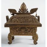 19TH-CENTURY CHINESE GILT BRONZE CENSER