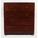 19TH-CENTURY SECRETAIRE CAMPAIGN CHEST