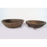 2 EARLY AFRICAN WOODEN BOWLS