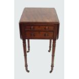 REGENCY MAHOGANY LAMP TABLE