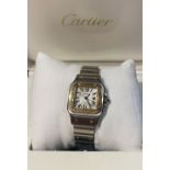 18 CT YELLOW GOLD CARTIER SANTOS WATCH