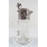 19TH-CENTURY SILVER MOUNTED CLARET JUG