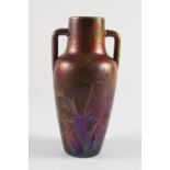 ART NOUVEAU IRIDESCENT ART POTTERY VASE