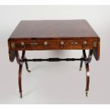 REGENCY PERIOD ROSEWOOD & BRASS INLAID SOFA TABLE