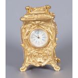 FRENCH GILT BRASS CARRIAGE CLOCK