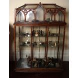 19TH-CENTURY GOTHIC COLLECTOR'S DISPLAY CABINET