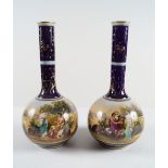 PAIR 19TH-CENTURY VIENNA PORCELAIN VASES