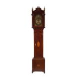 GEORGE III MAHOGANY INLAID LONGCASE CLOCK