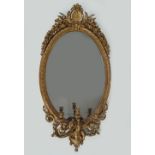 19TH-CENTURY GILT FRAMED OVERMANTLE MIRROR