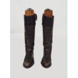 PAIR LEATHER RIDING BOOTS