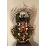 BALINESE POLYCHROME CARVED WOOD SCULPTURE
