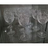SET OF 14 WATERFORD STEMMED WINE GLASSES