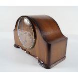 ART DECO WALNUT CASE MANTLE CLOCK