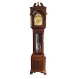 EDWARDIAN MAHOGANY LONG CASED CHIMING CLOCK