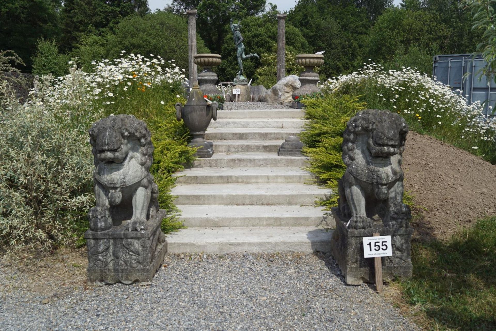 PAIR OF LARGE LATE 19TH-CENTURY MARBLE SCULPTURES