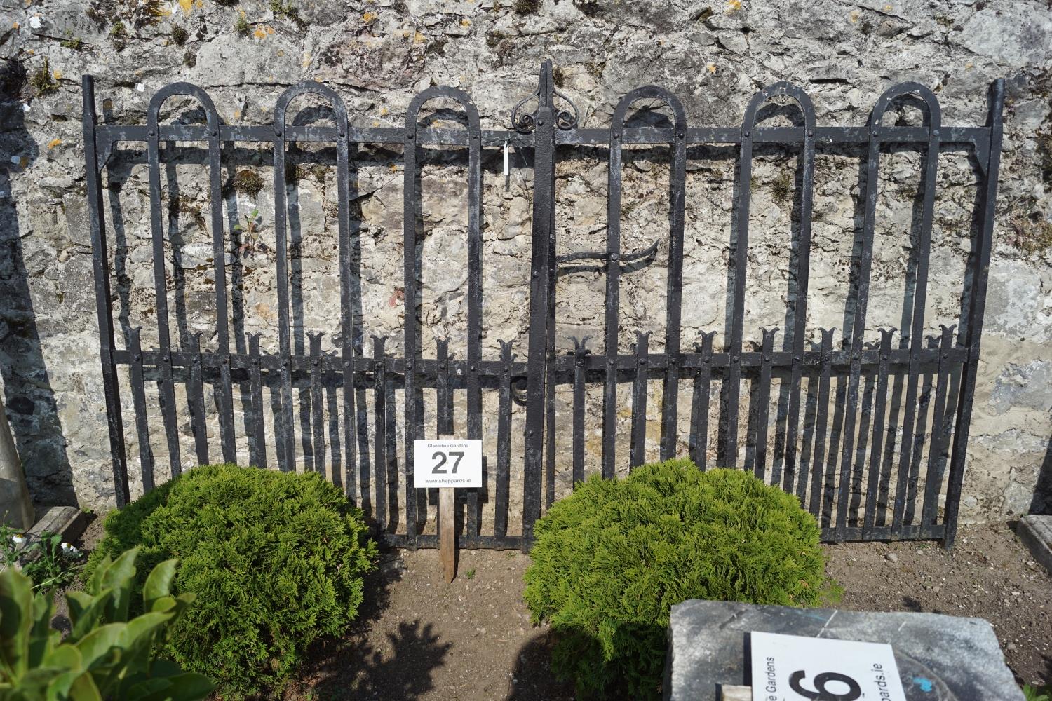 PAIR 19TH-CENTURY FORGED IRON GATES